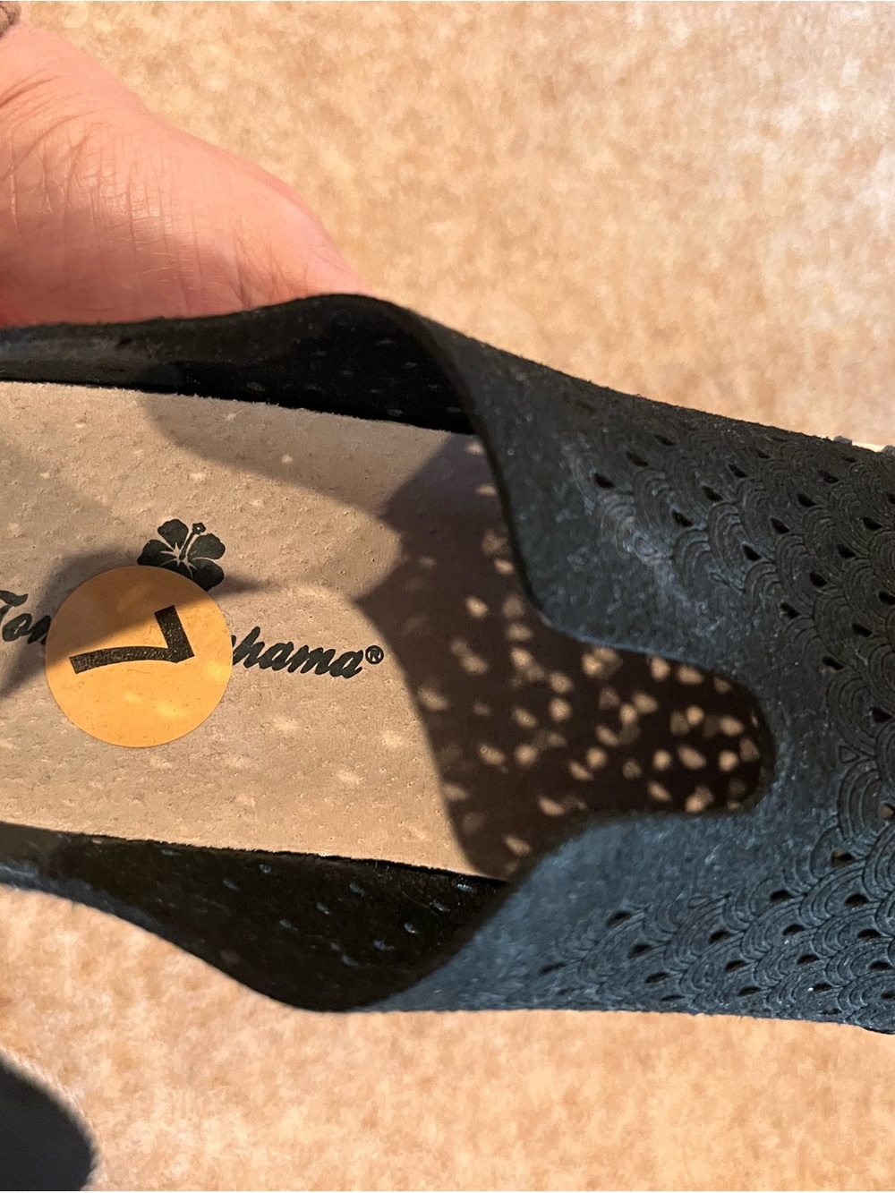 Tommy Bahama Black Perforated Slip-On Shoe - Picture 5 of 5